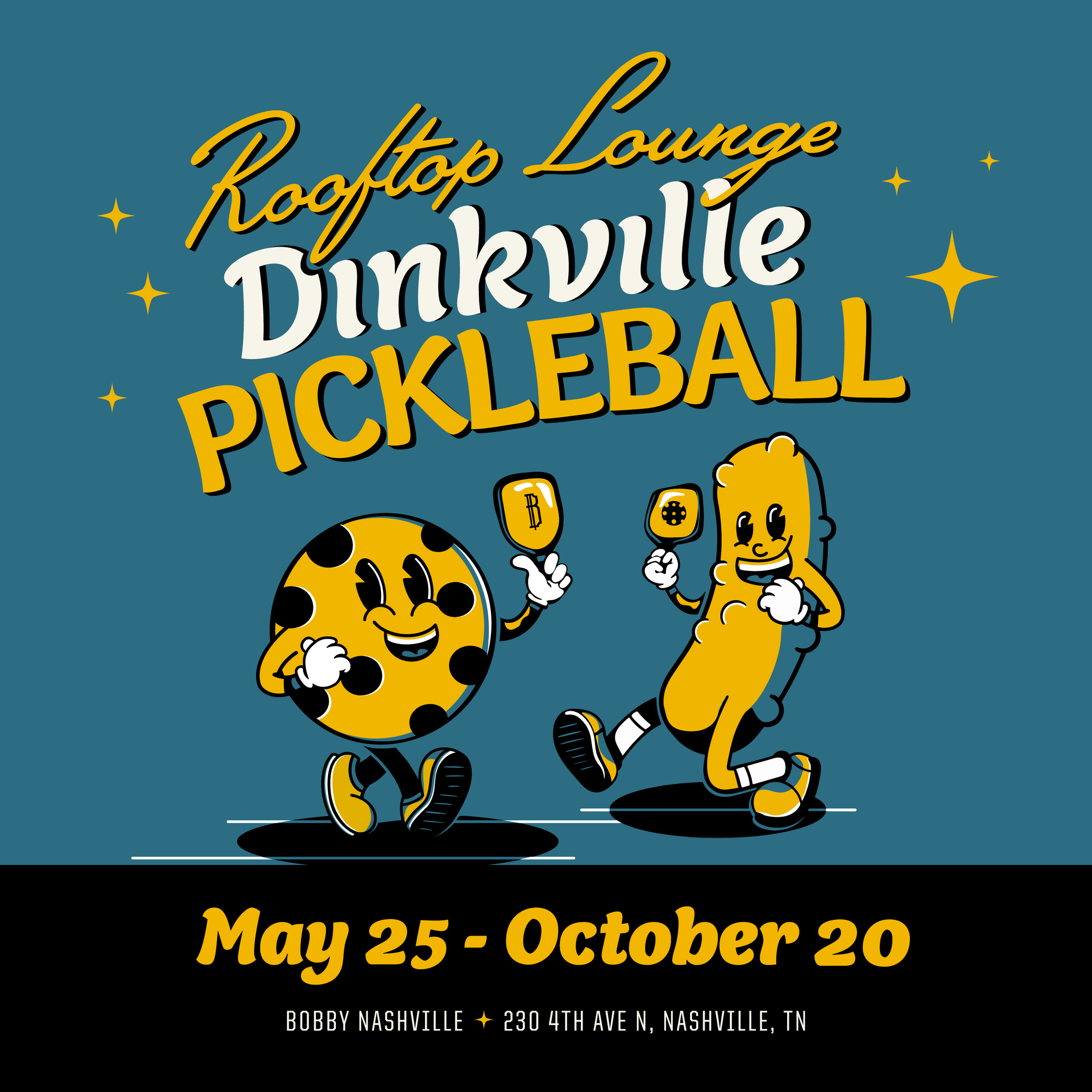 Rooftop Lounge Dinkville Pickleball | Nashville